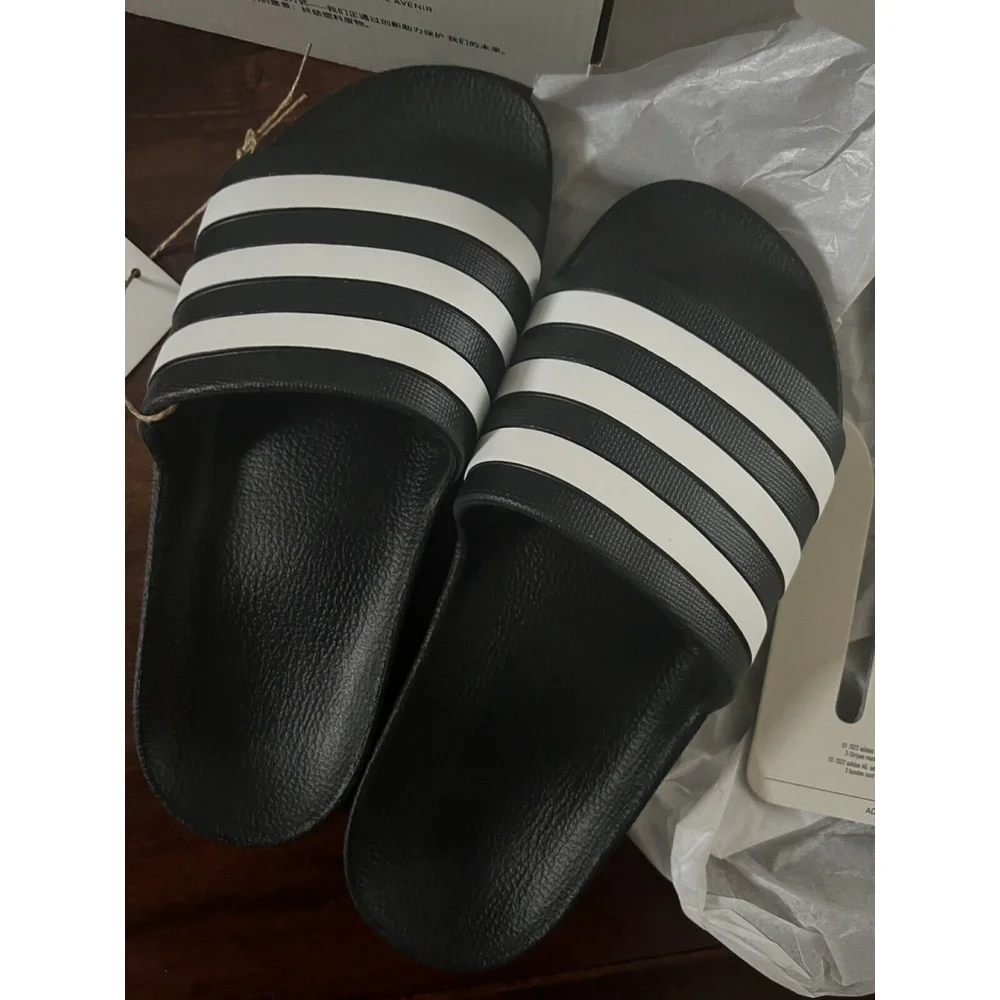 ADIDAS Adilette Aqua COMFORT SLIDES Flip Flop Shower Shoes Sz 5 MensW6